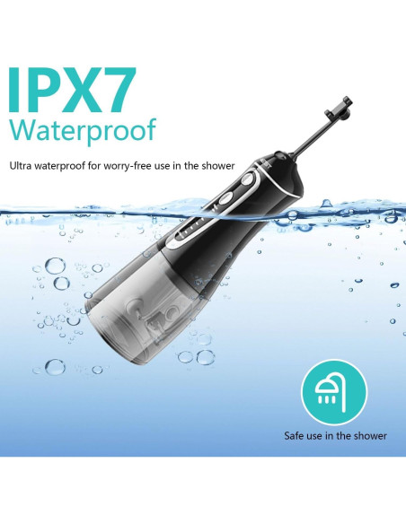 Irrigador Dental Inalámbrico Grinest FL-V28 Negro IPX7