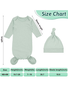 Conjunto de Vestidos Anudados para Bebés Cuffbow 0-6 Meses 2