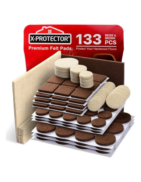 Almohadillas de Fieltro X-PROTECTOR 133 PCS para Muebles
