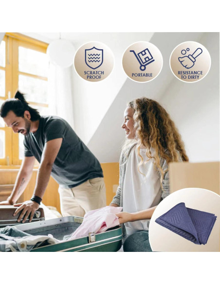 2 Mantas de Mudanza PONGHEI 101.6x182.9cm Pesadas Acolchadas