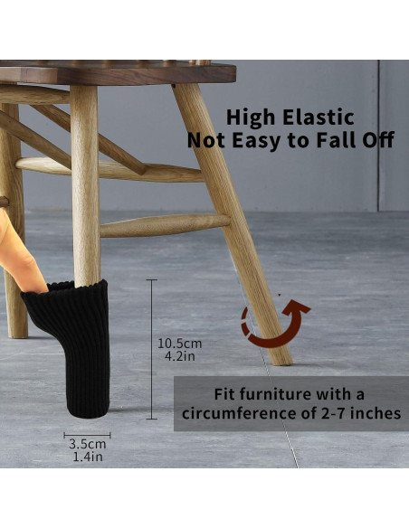 32 Protectores de Piso para Patas de Silla HJORZMM - Negro