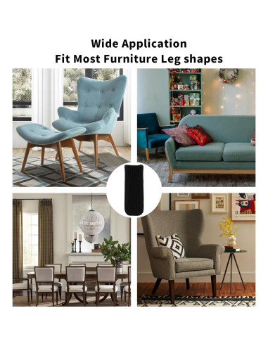 32 Protectores de Piso para Patas de Silla HJORZMM - Negro