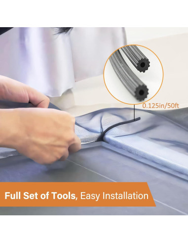 Kit Reemplazo Pantalla Ventana 91x401cm Fibra Vidrio BONLACES