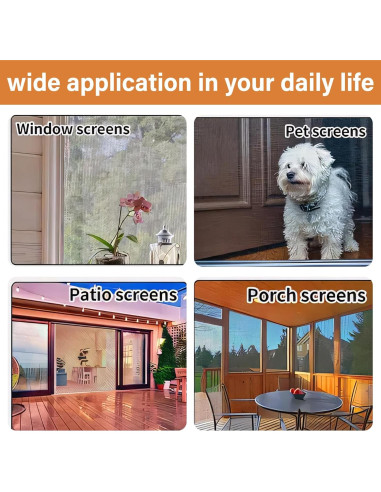 Kit Reemplazo Pantalla Ventana 91x401cm Fibra Vidrio BONLACES