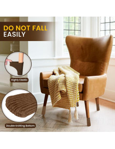 48 Calcetines Protectores de Silla IAMZAY Marrón Antideslizantes 2