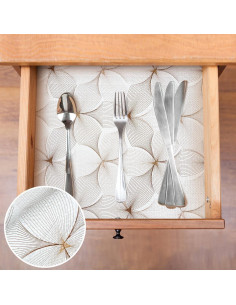 Forro de Estante Antideslizante Quttisay 30x300 cm Flor PVC 2