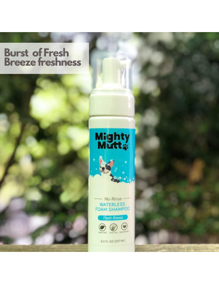 Champú Seco Hipoalergénico Mighty Mutt 236.6 ml - Brisa Fresca