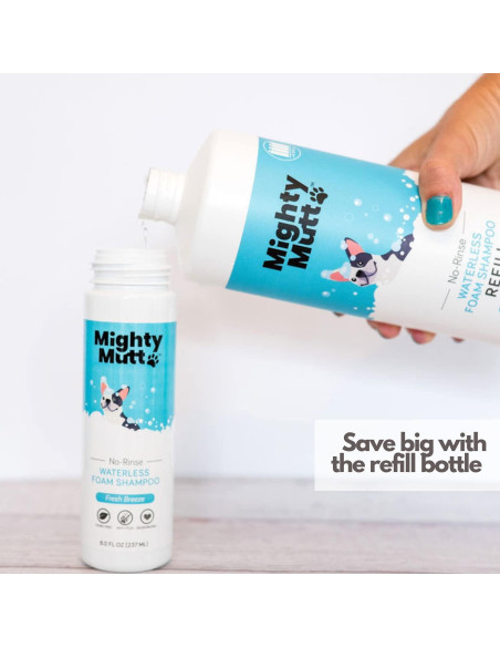 Champú Seco Hipoalergénico Mighty Mutt 236.6 ml - Brisa Fresca