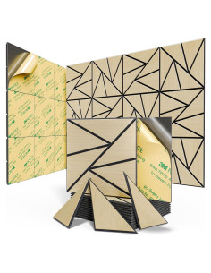 Paneles Acústicos Autoadhesivos ROOME 12 Piezas Roble Blanqueado