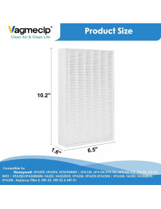 Paquete de 6 Filtros HPA300 Vagmecip H13 para Purificador Honeywell 2