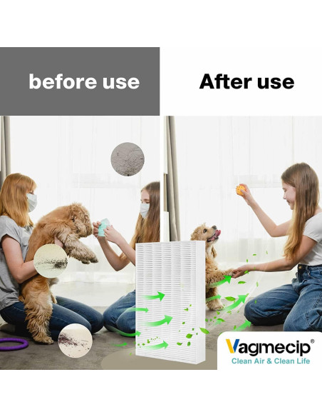 Paquete de 6 Filtros HPA300 Vagmecip H13 para Purificador Honeywell