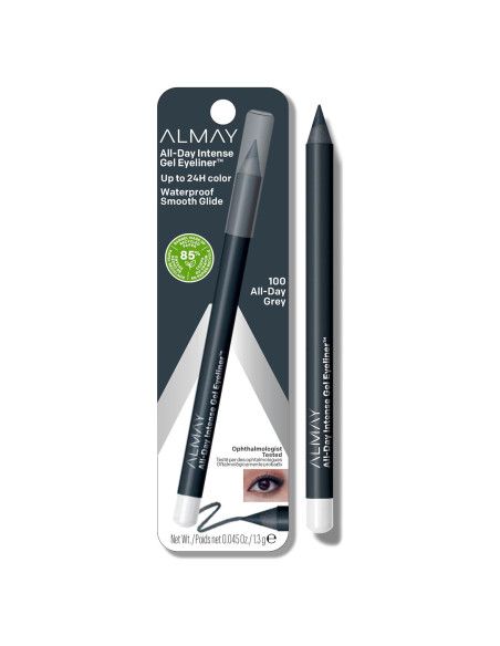 Delineador Gel Almay 100 Gris Todo el Día, 1.27 g, Impermeable Delineador Gel Almay 100 Gris Todo el Día, 1.27 g, Impermeable