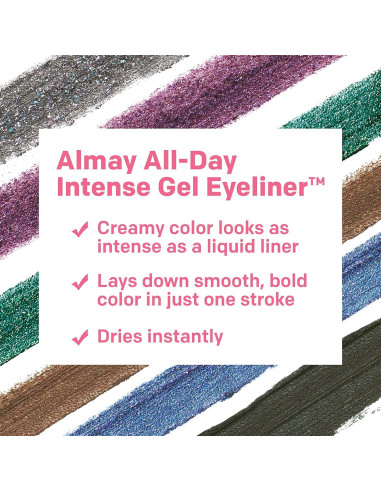 Delineador Gel Almay 100 Gris Todo el Día, 1.27 g, Impermeable