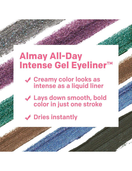 Delineador Gel Almay 100 Gris Todo el Día, 1.27 g, Impermeable Delineador Gel Almay 100 Gris Todo el Día, 1.27 g, Impermeable