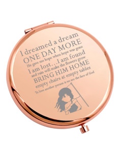 Espejo de Maquillaje Compacto WSNANG Oro Rosa Musical 7.1cm