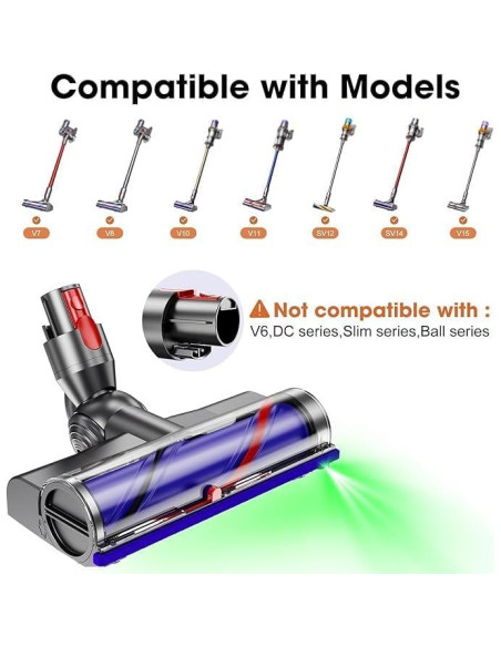 Cabezal de Limpieza Directo AZYM para Aspiradoras Dyson V7-V15