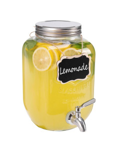 Dispensador de Bebidas de Vidrio RuileMei 3.78L con Grifo Inoxidable