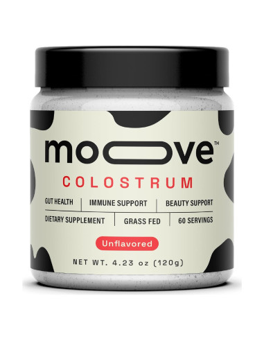 Polvo de Calostro Bovino MOOVE 120g - Sin Sabor, Inmunidad y Digestión