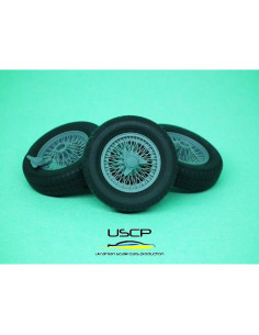 Ruedas de Resina 1:24 USCP para Jaguar E-type Gris 2