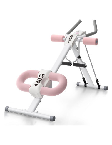 Entrenador Abdominal Ajustable PAPIBLU - Equipo Plegable Rosa