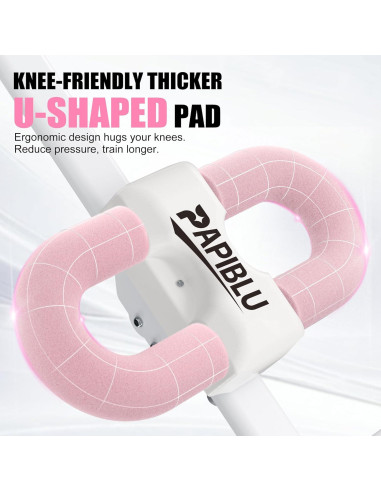 Entrenador Abdominal Ajustable PAPIBLU - Equipo Plegable Rosa
