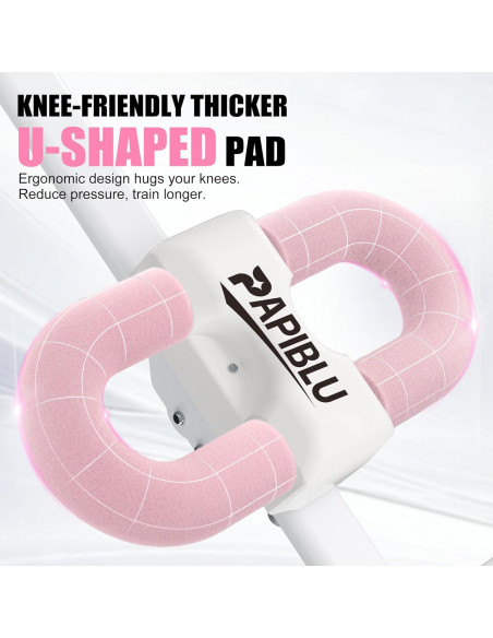 Entrenador Abdominal Ajustable PAPIBLU - Equipo Plegable Rosa