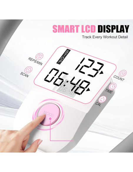 Entrenador Abdominal Ajustable PAPIBLU - Equipo Plegable Rosa