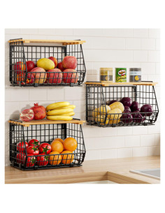 Cesta de Frutas Colgante GGIU - Almacenamiento 3 Unidades