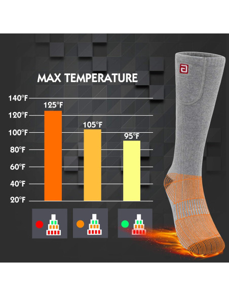 Calcetines Calentados Rabbitroom Recargables Talla 6-12 Unisex