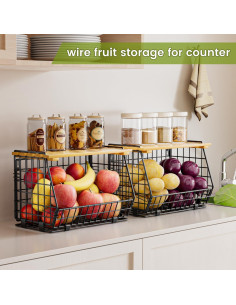 Cesta de Frutas Colgante GGIU - Almacenamiento 3 Unidades 2