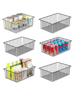 Cesta de Alambre Grande Simple Trending 6 Paquetes 40.64x27.31x12.07 cm