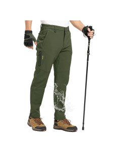 Pantalones de Nieve Impermeables TBMPOY para Hombre 30 Verde