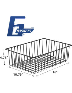 Cesta de Alambre Grande Simple Trending 6 Paquetes 40.64x27.31x12.07 cm 2