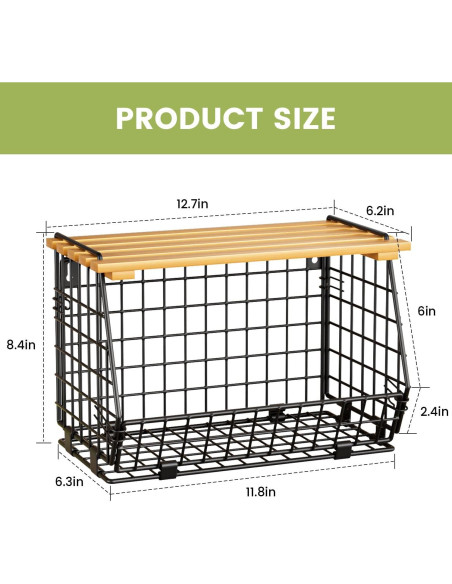 Cesta de Frutas Colgante GGIU - Almacenamiento 3 Unidades