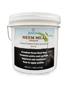 Pellets de Harina de Neem Nature's IQ 3.18 kg Fertilizante Natural