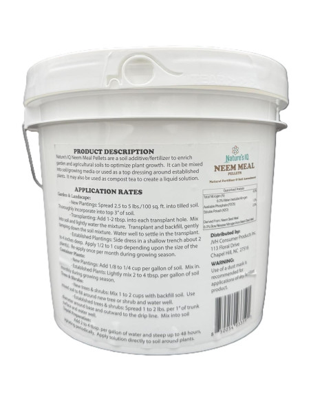 Pellets de Harina de Neem Nature's IQ 3.18 kg Fertilizante Natural