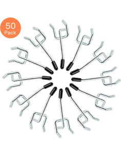 Ganchos en L 5 cm Rawall 50-Pack Metal Galvanizado 2