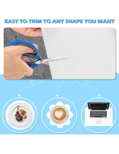 Forros de Estante MooiFun 30.48x152.4 cm Impermeables Blancos