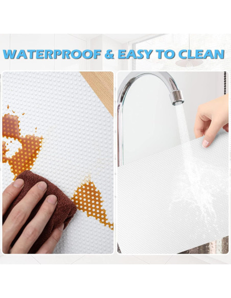 Forros de Estante MooiFun 30.48x152.4 cm Impermeables Blancos