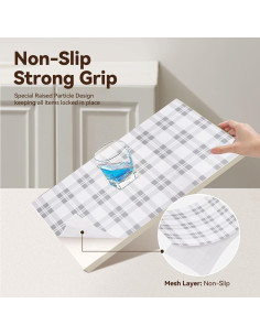 Forro de Estante Antideslizante TheBaDaz Gris 30.48x300 cm 2