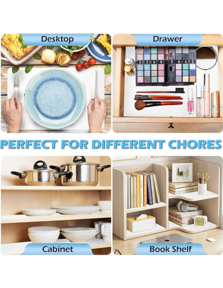 Forros de Estante MooiFun 30.48x152.4 cm Impermeables Blancos