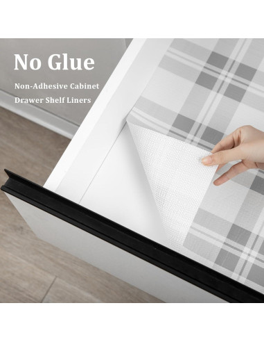 Forro de Estante Antideslizante TheBaDaz Gris 30.48x300 cm