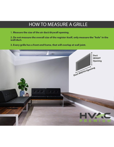 Rejilla de Retorno de Aluminio HVAC Premium 30x12 cm