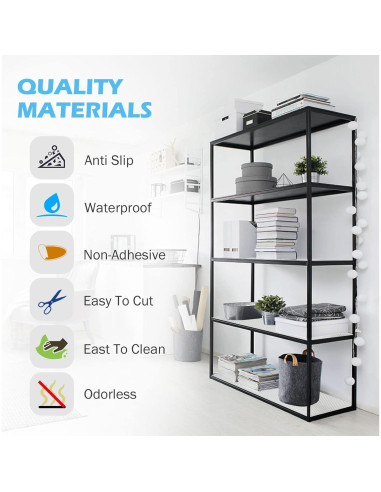 Forros de Estante MooiFun 30.48x152.4 cm Impermeables Blancos