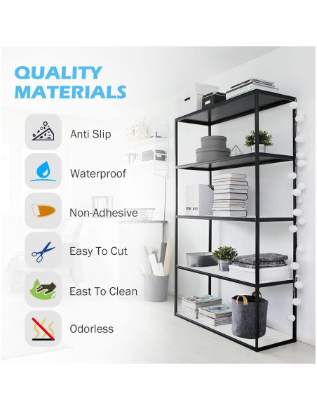 Forros de Estante MooiFun 30.48x152.4 cm Impermeables Blancos