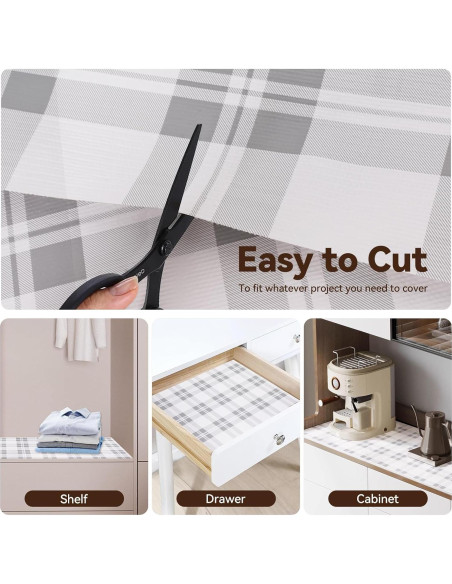 Forro de Estante Antideslizante TheBaDaz Gris 30.48x300 cm