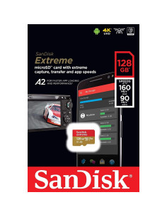 Paquete de 2 Tarjetas MicroSD SanDisk Extreme 128GB UHS-1 U3 2