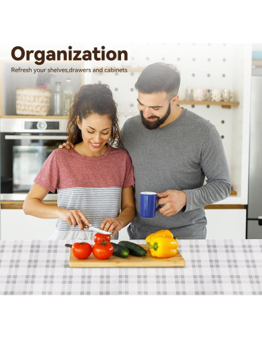 Forro de Estante Antideslizante TheBaDaz Gris 30.48x300 cm