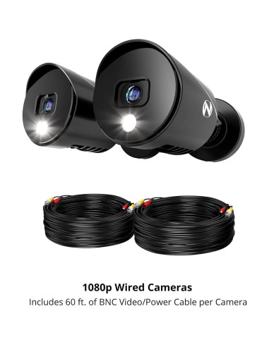 Cámaras de Seguridad Night Owl 1080p HD con Cable - Paquete de 2