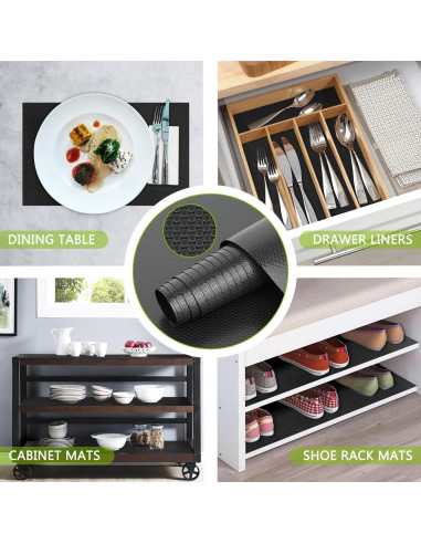 Forro de Estante HooTown 30x200 cm EVA No Adhesivo Negro